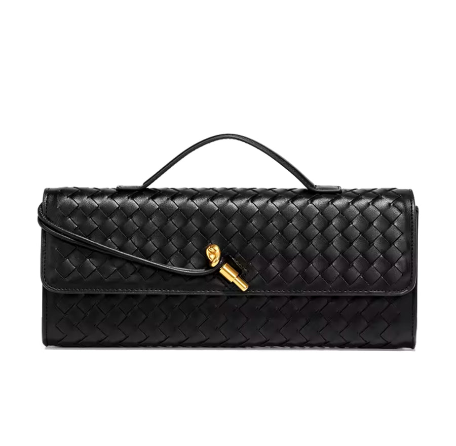 Weave Clutch Black