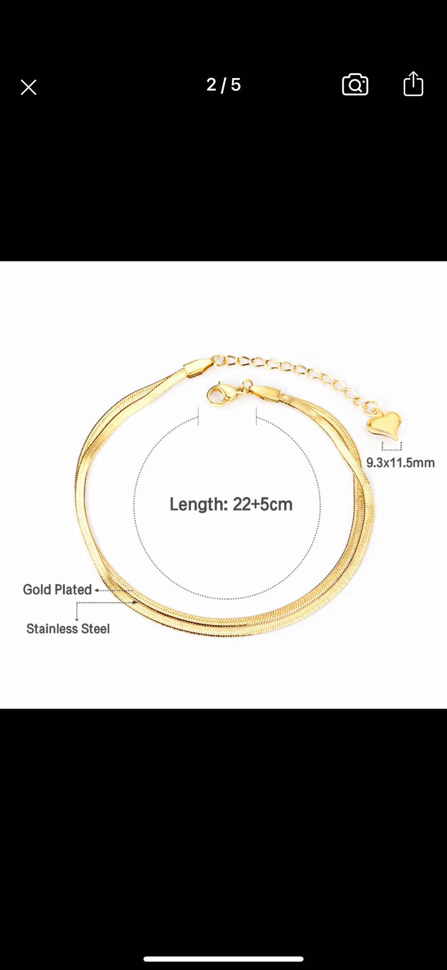 Double layer anklet
