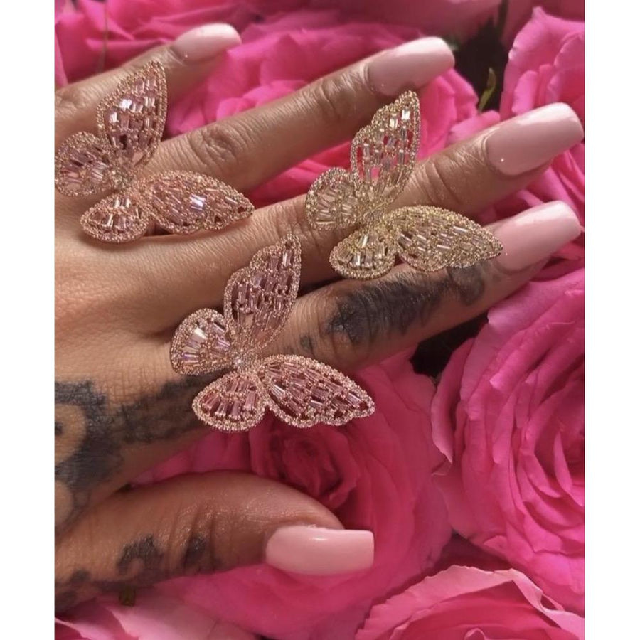 Butterfly Adjustable Ring - Shedean Jewelz