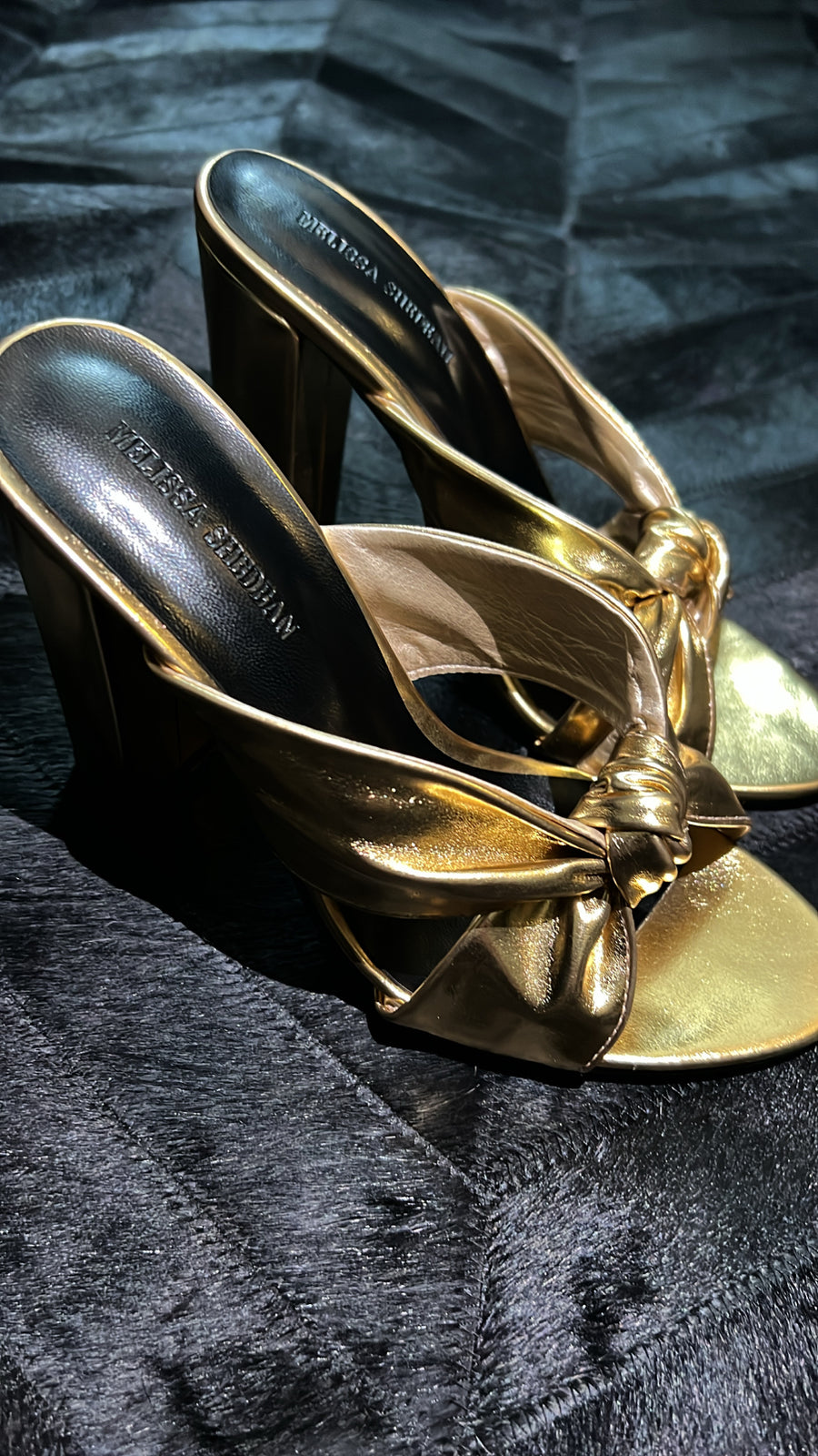 Gold Mules Womens