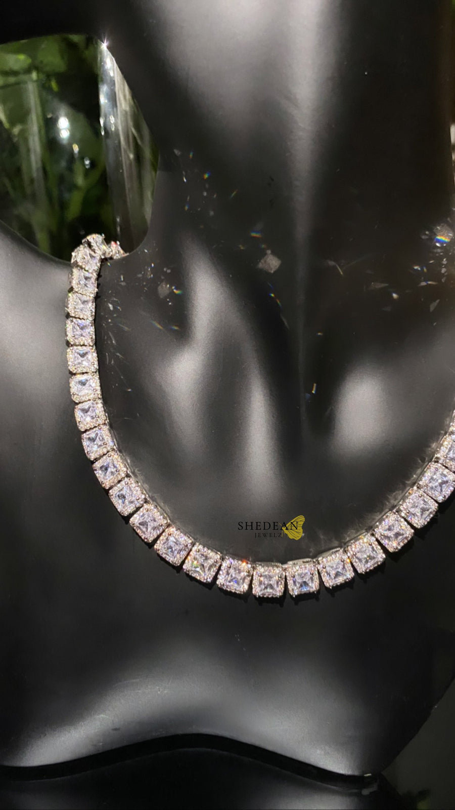 Icey Square Necklace - Shedean Jewelz