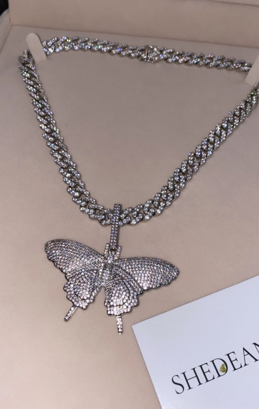 Butterfly Cuban silver set - Shedean Jewelz