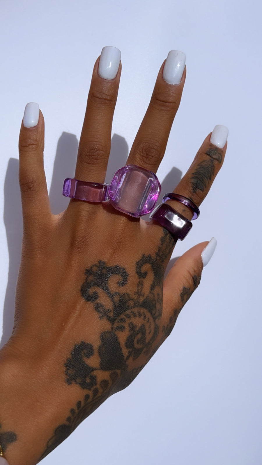 Transparent Purple rings