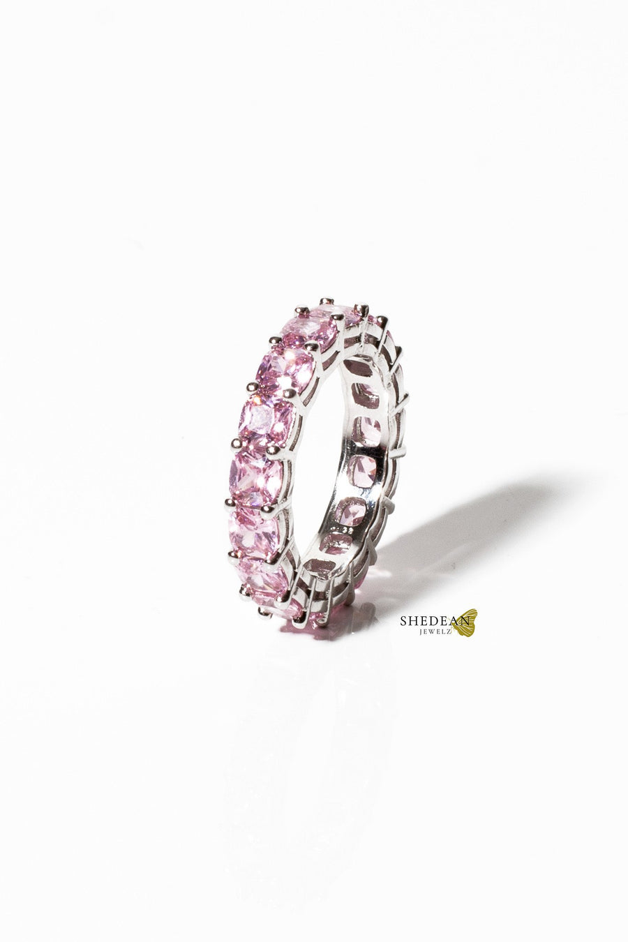 Pink Square Cut Band - Shedean Jewelz