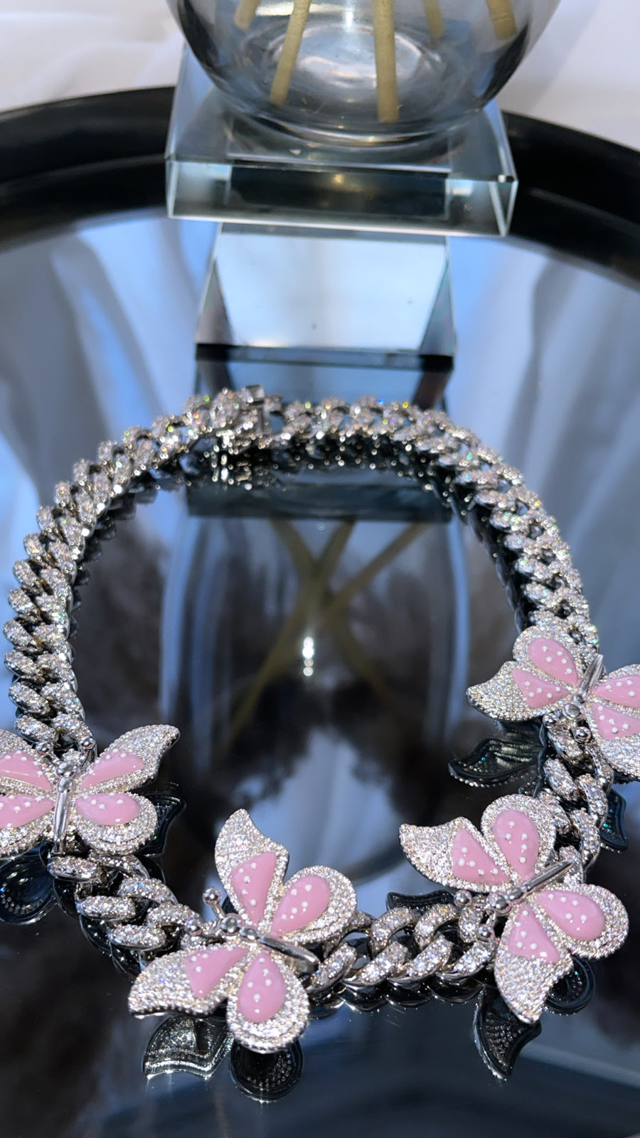 Pretty Pink Butterfly Necklace