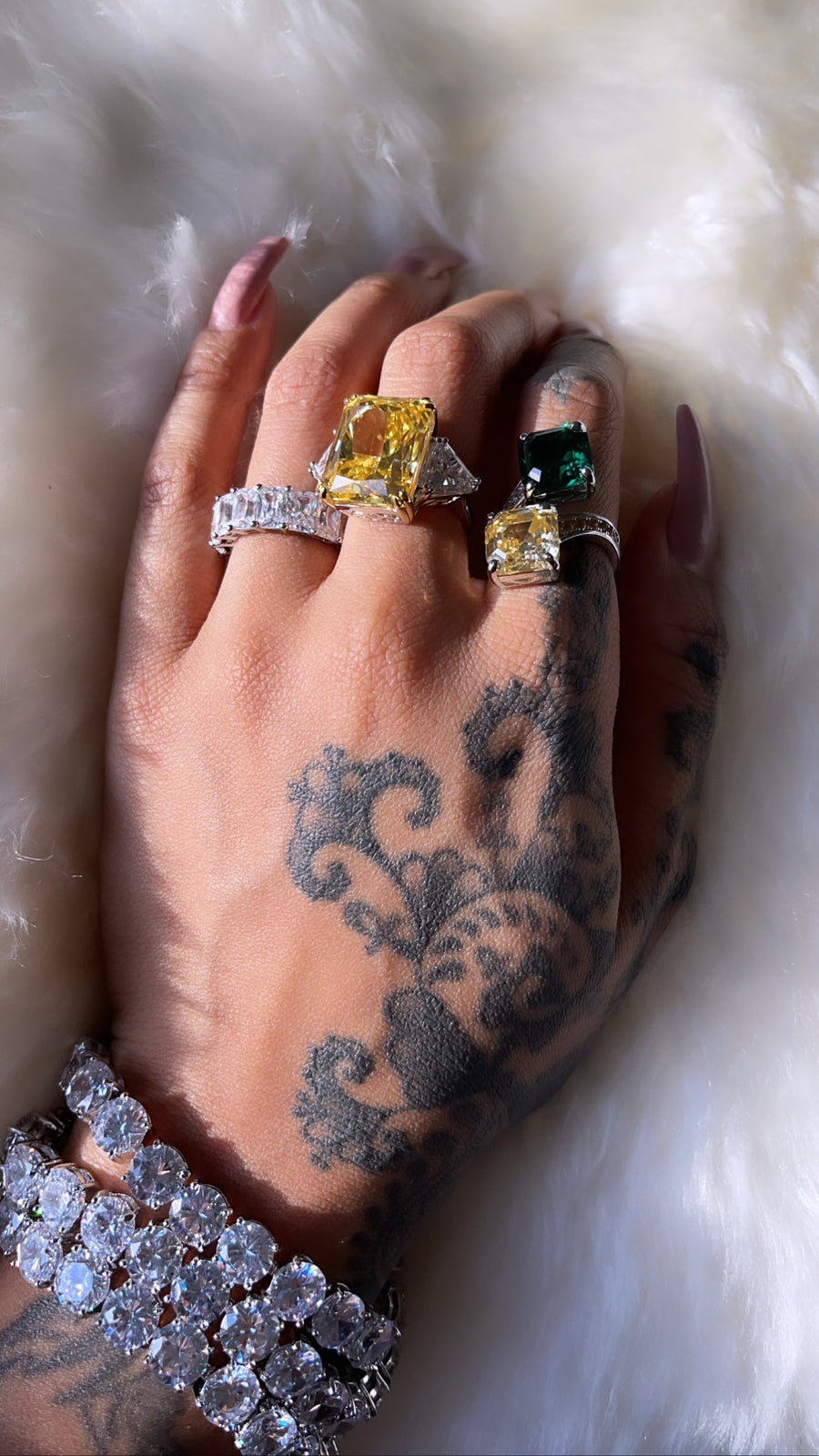 SJ Luxe Emerald & Yellow Ring*